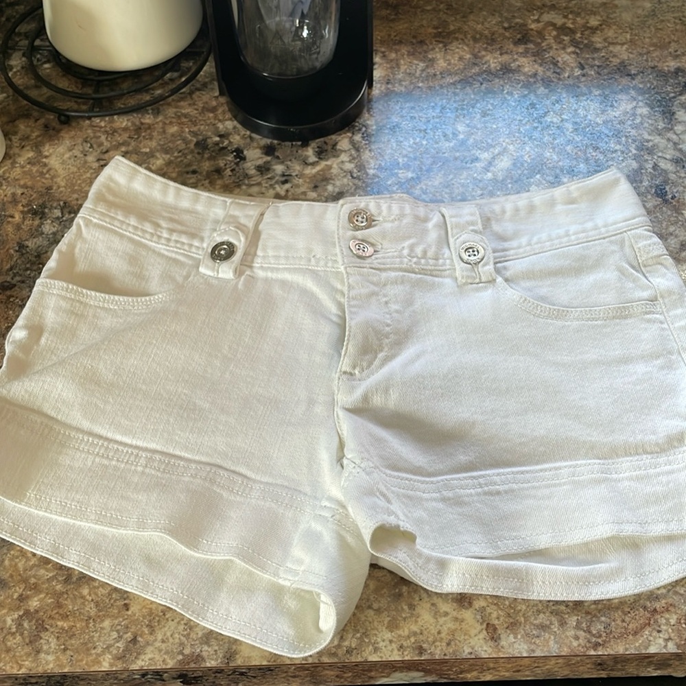 Michael Kors White Denim Short Shorts